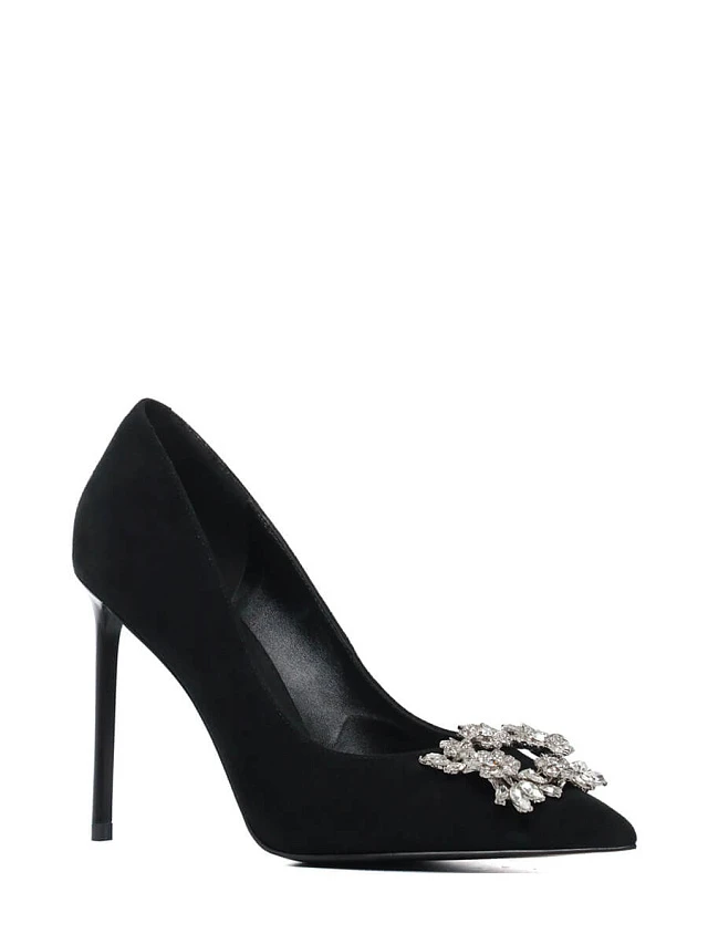 Туфли 1491933P женские цвет черный, натуральный велюр 1491933P        | 1