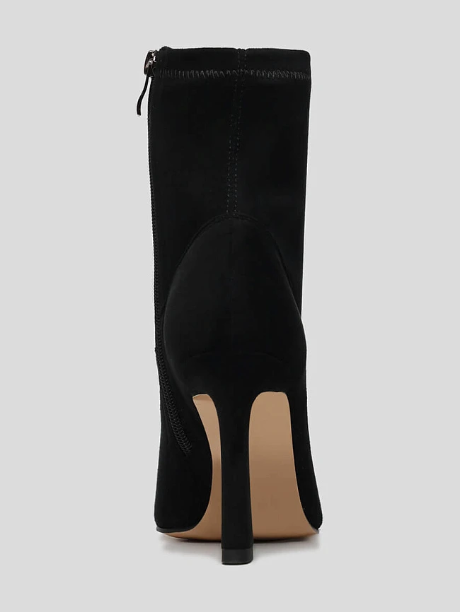 Полусапоги женские демисезонные, цвет черный, искусственный велюр 1396531P | 4