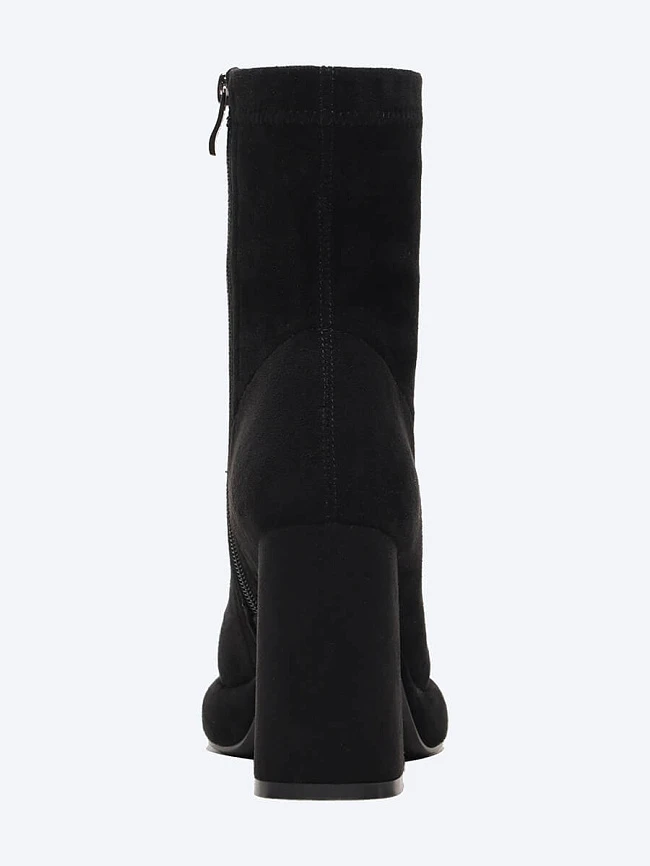 Полусапоги женские всесезонные, цвет черный, искусственный велюр 1848713 | 5