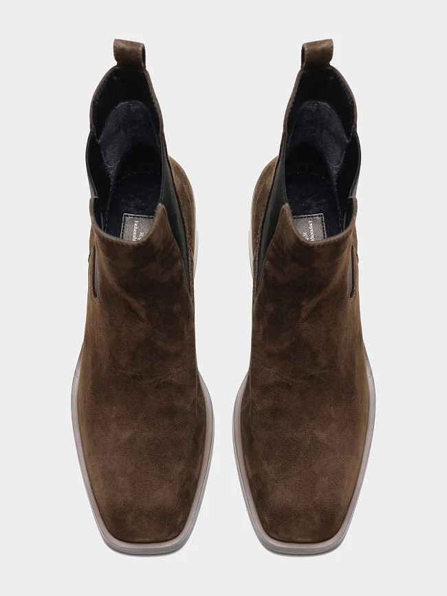 Полусапоги женские демисезонные, цвет коричневый, натуральный велюр 1494507 | 5