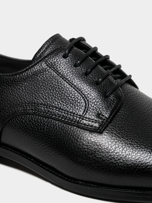 Полуботинки мужские всесезонные, цвет черный, натуральная кожа M262229 | 5