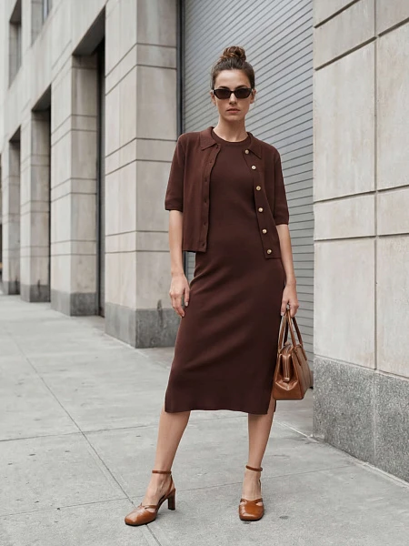 Комплект (платье+джемпер) YAN027-04 | 1