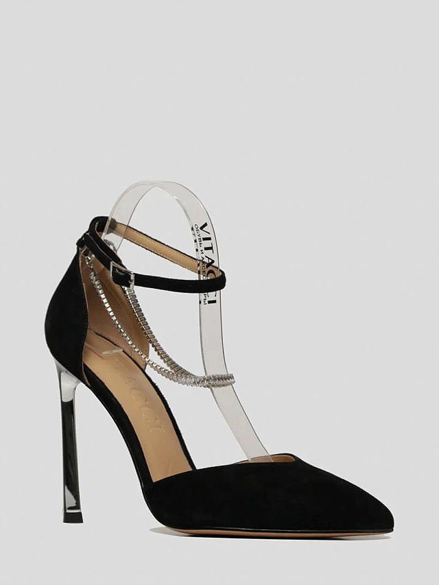 Туфли женские всесезонные, цвет черный, натуральный велюр 494820 | 1