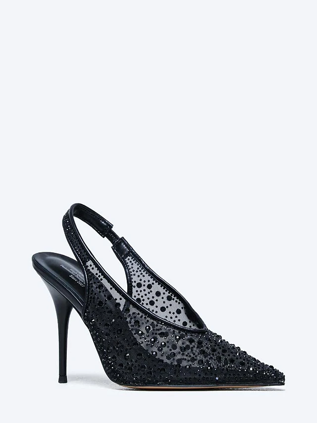 Туфли женские летние, цвет черный, текстиль/искусственная кожа 6550202 | 1