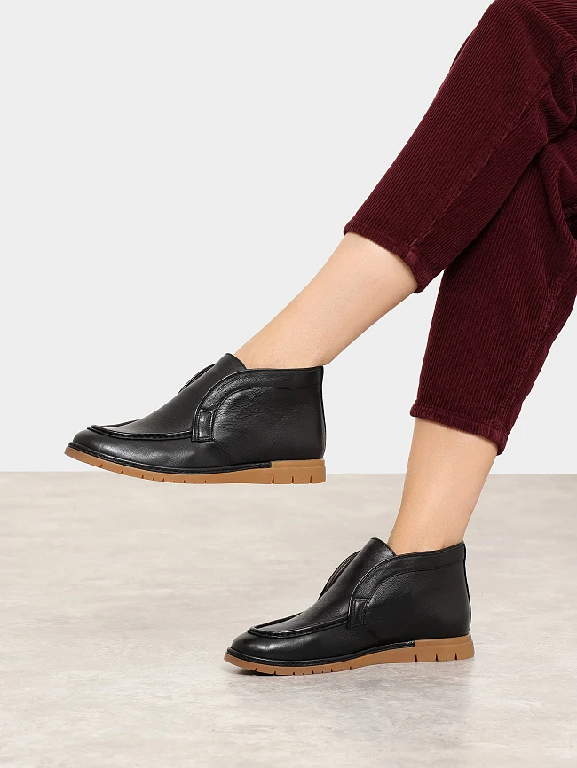 Лоферы женские демисезонные, цвет черный, натуральная кожа 1821550 | 7