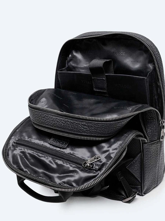 Рюкзаки TA1510-01 мужские цвет черный, натуральная кожа TA1510-01       | 4