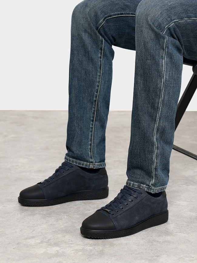 Кеды мужские демисезонные, цвет синий, натуральный нубук/натуральная кожа M1782543 | 10