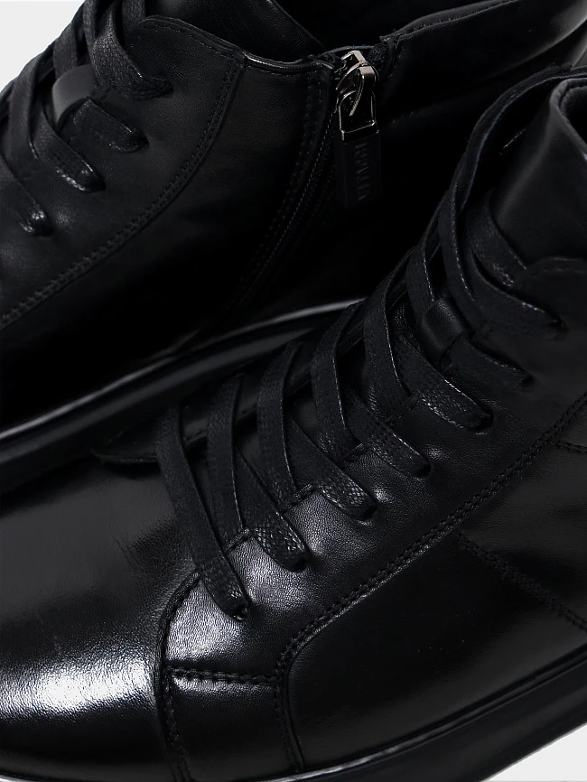 Кеды мужские демисезонные, цвет черный, натуральная кожа M254243 | 6