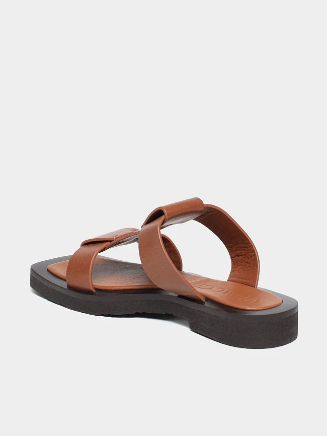 Сабо женские летние, цвет рыжий, натуральная кожа 1495067 | 6