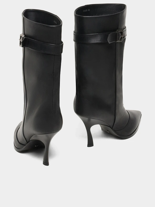 Сапоги женские всесезонные, цвет черный, натуральная кожа 944243 | 4