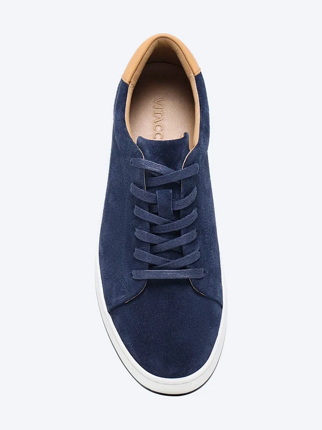 Кеды мужские демисезонные, цвет синий, натуральный спилок/натуральная кожа M253679-1 | 4