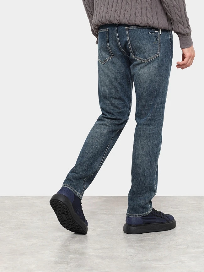 Кеды мужские зимние, цвет синий, текстиль M03051M | 7