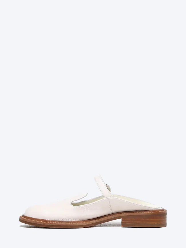 Мюли женские летние, цвет молочный, натуральная кожа 1820710 | 3