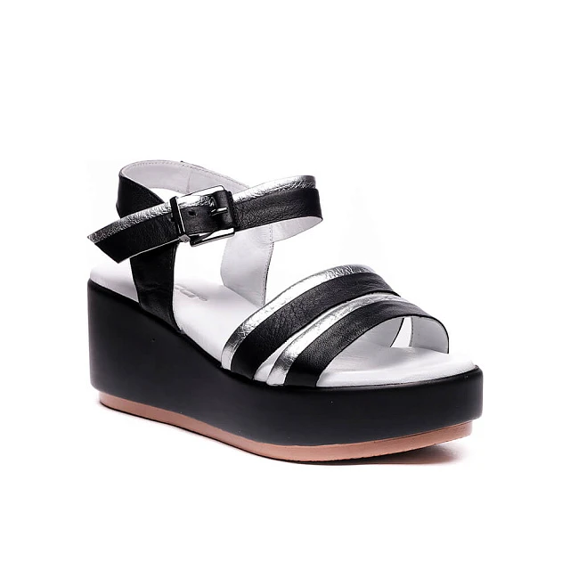 Босоножки 1281236 женские цвет черный, натуральная кожа 1281236         | 1