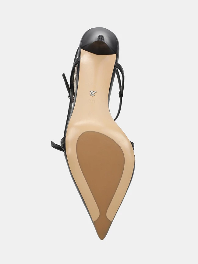 Туфли женские летние, цвет черный, натуральная кожа 1494394 | 5