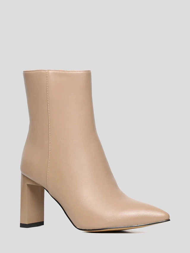 Полусапоги женские демисезонные, цвет бежевый, искусственная кожа 1398826 | 1