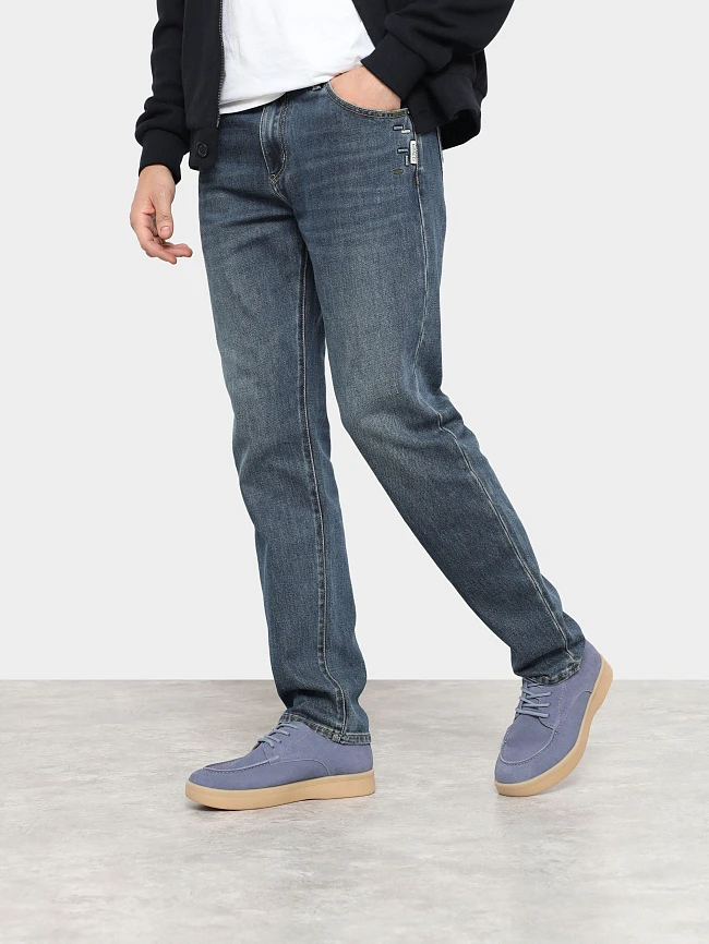 Полуботинки мужские демисезонные, цвет синий, натуральный спилок M8590061 | 7