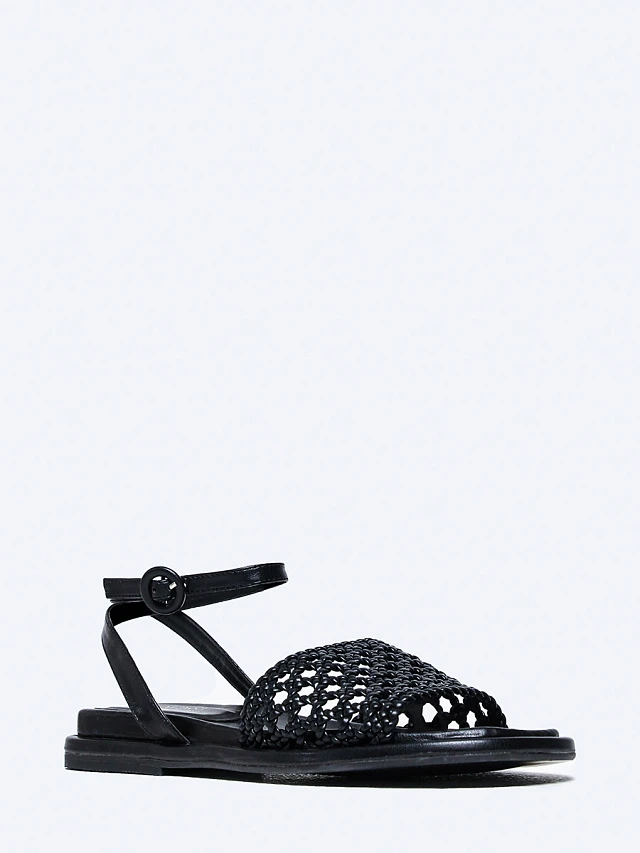 Сандалии женские летние, цвет черный, искусственная кожа 944141 | 1