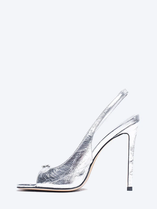 Босоножки женские летние, цвет серебряный, натуральный наплак 944038 | 3