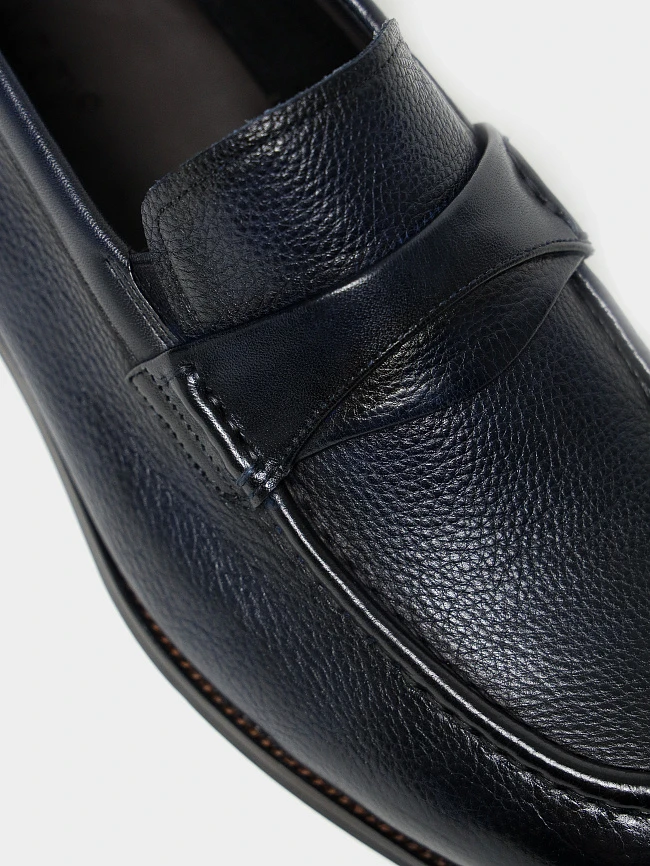 Лоферы мужские демисезон; лето;, цвет синий, натуральная кожа M262232 | 5