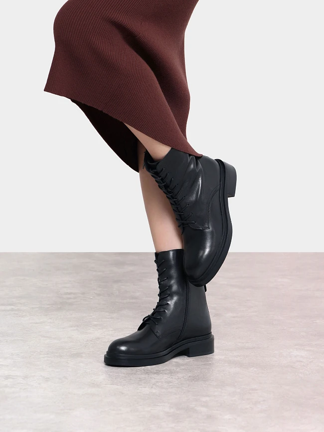 Ботинки женские демисезонные, цвет черный, натуральная кожа 1820413 | 10
