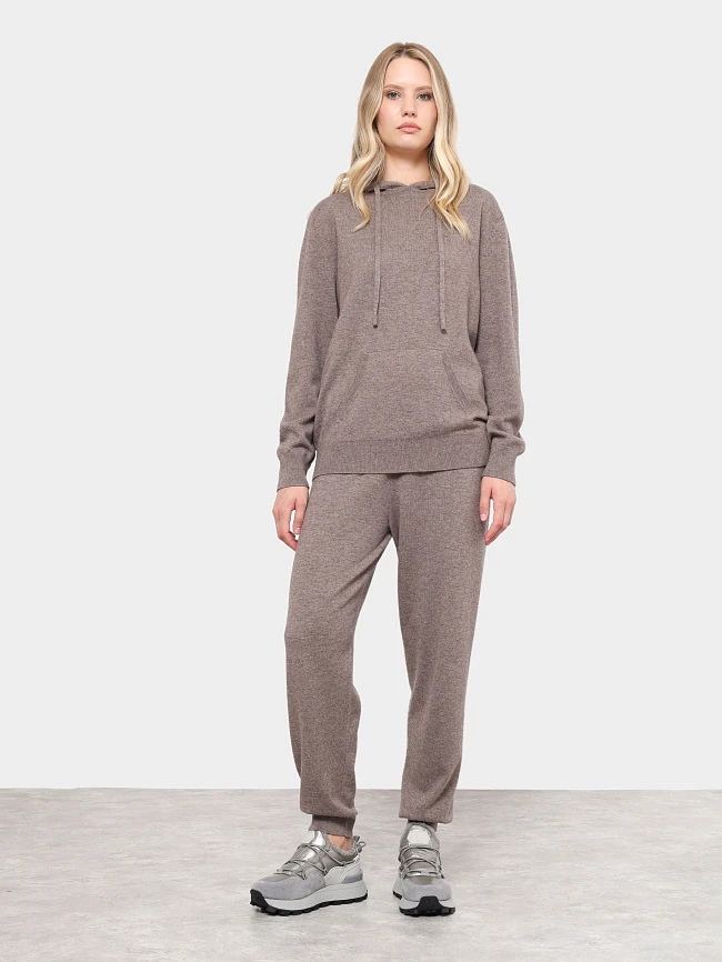 Кроссовки женские зимние, цвет серый, натуральный спилок/текстиль/искусственный мех 5270001M | 13