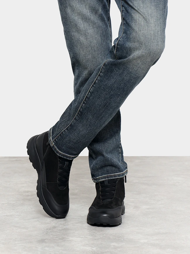 Ботинки мужские зимние, цвет черный, натуральная кожа/натуральный спилок M1782078M | 9