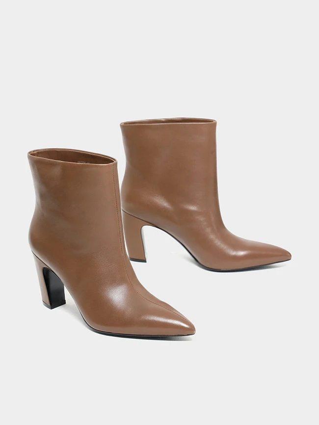 Ботильоны женские всесезонные, цвет мокко, натуральная кожа 497228 | 3