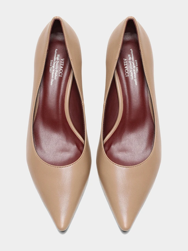 Туфли женские всесезонные, цвет бежевый, искусственная кожа 6550339 | 5