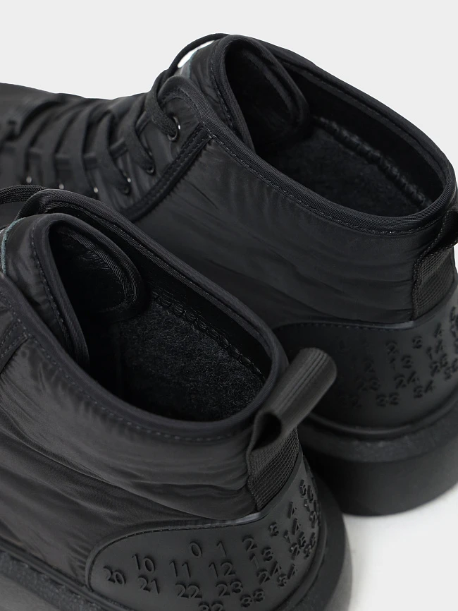 Кеды мужские зимние, цвет черный, текстиль M03052M | 5