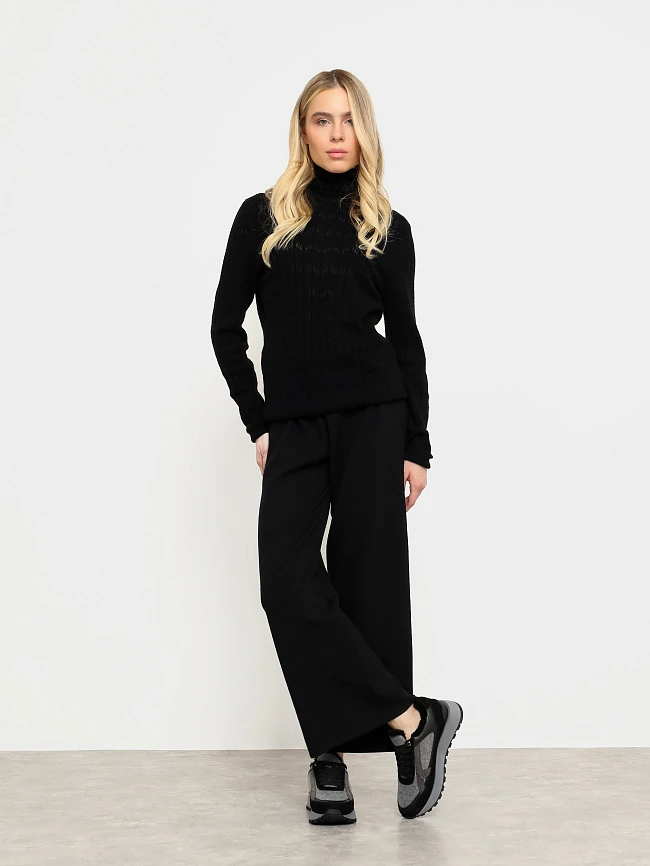 Кроссовки женские зимние, цвет черный, натуральный велюр/шерсть 1013727M | 8