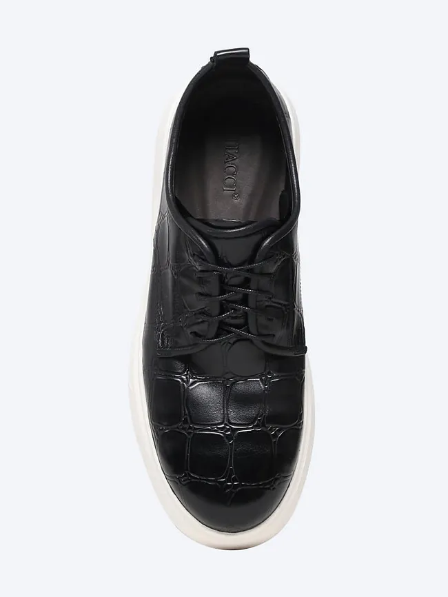 Кеды мужские демисезонные, цвет черный, натуральная кожа M262137 | 4