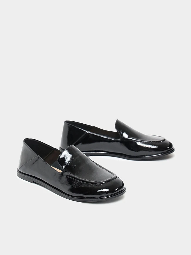 Лоферы женские всесезонные, цвет черный, натуральная кожа и полимерные материалы 1849752 | 3