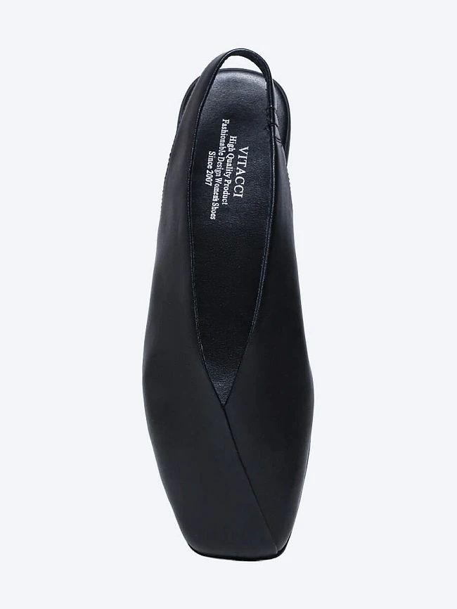 Туфли женские летние, цвет черный, натуральная кожа и полимерные материалы 1849796 | 5