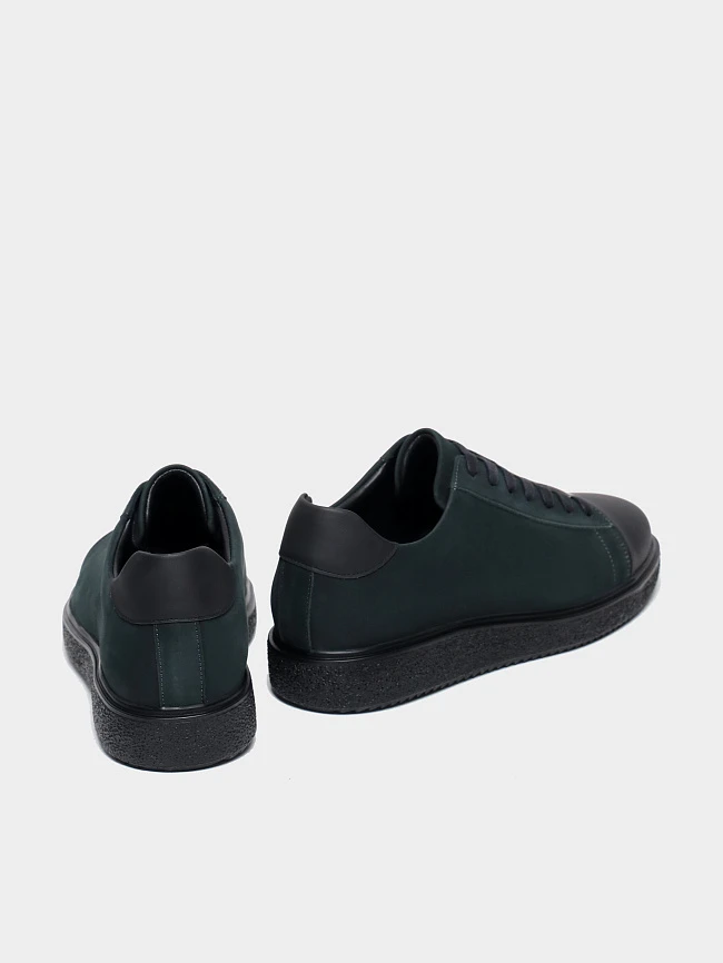 Кеды мужские демисезонные, цвет изумрудный, натуральный нубук/натуральная кожа M1782545 | 4