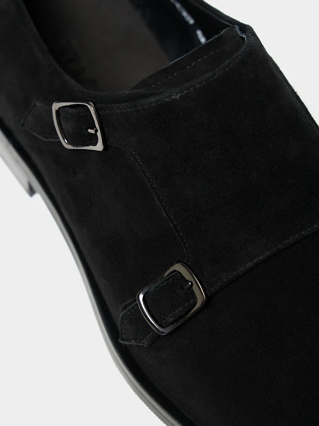 Туфли мужские всесезонные, цвет черный, натуральный велюр M1023153 | 5