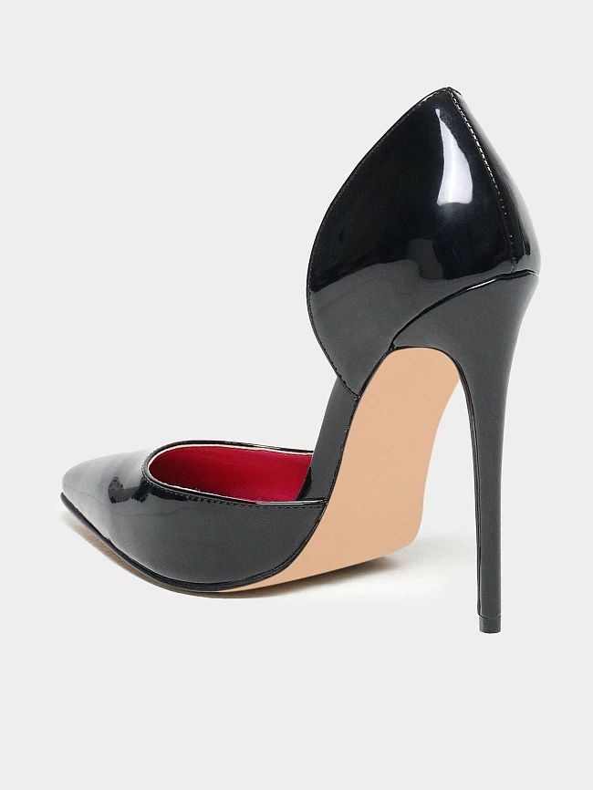 Туфли женские всесезонные, цвет черный, искусственная лаковая кожа 6550103P | 3