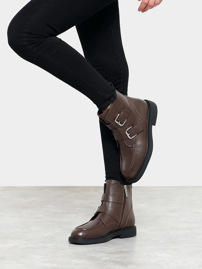 Ботинки женские зимние, цвет коричневый, натуральная кожа 7210319M-2 | 9