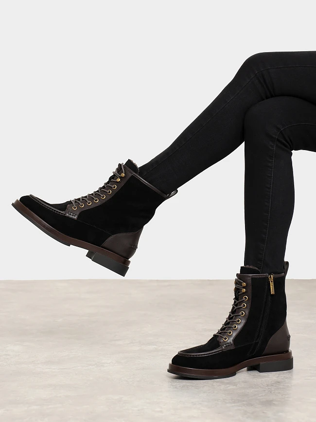 Ботинки женские зимние, цвет черный, натуральный спилок/натуральная кожа 1821618M | 7