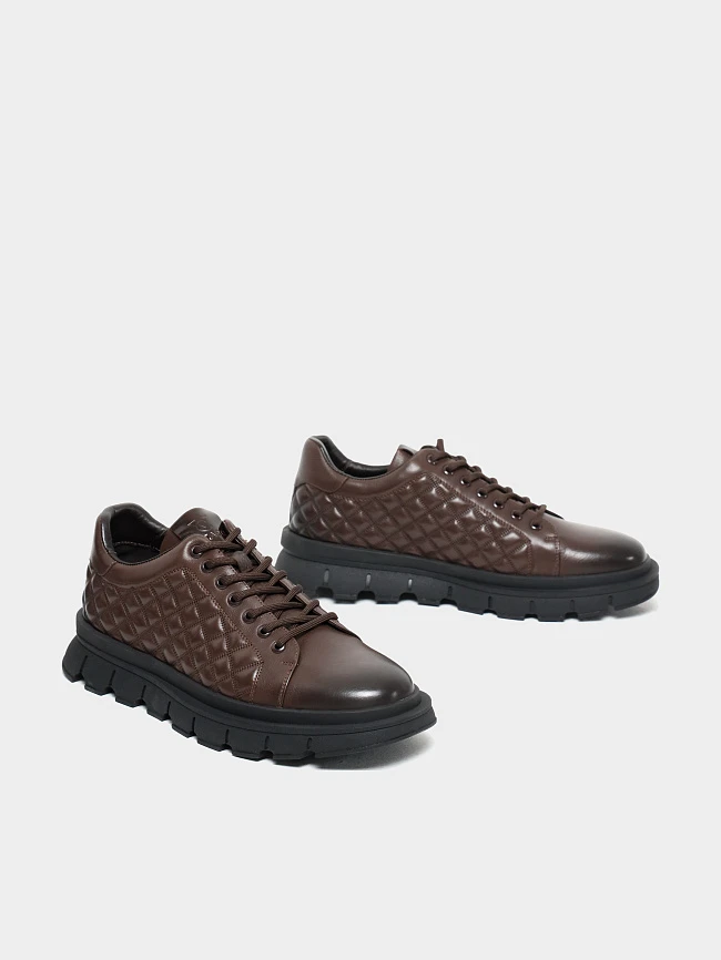 Кеды мужские демисезонные, цвет коричневый, натуральная кожа M1781441 | 3