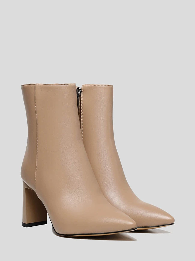 Полусапоги женские демисезонные, цвет бежевый, искусственная кожа 1398826 | 4