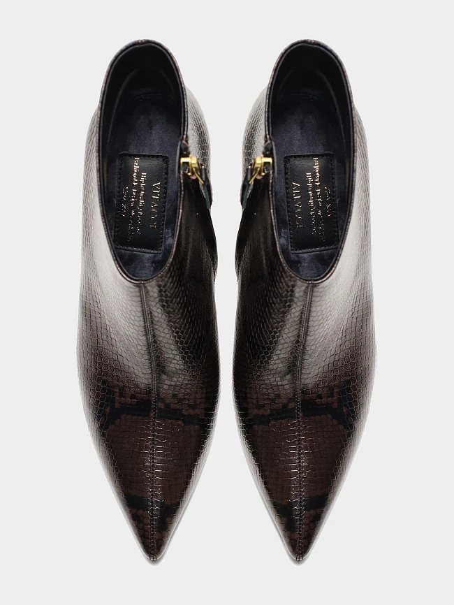 Ботильоны женские всесезонные, цвет коричневый, натуральная кожа 1494516 | 5