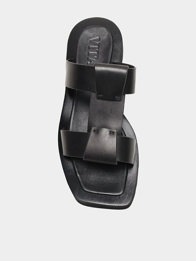 Сабо женские летние, цвет черный, натуральная кожа 1495069 | 4