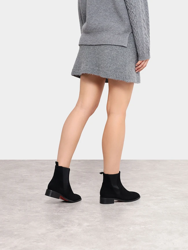 Полусапоги женские демисезонные, цвет черный, натуральный велюр 495636 | 8