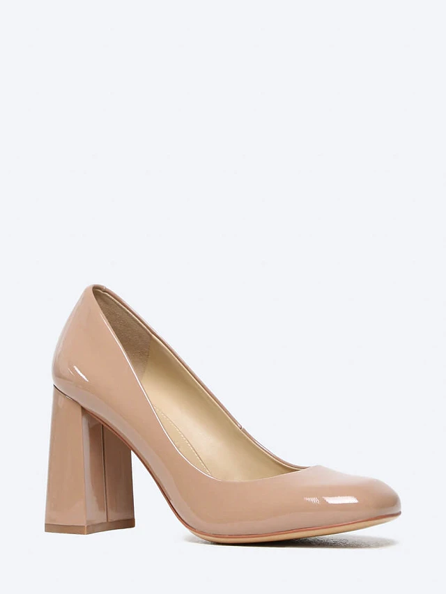 Туфли 496036 женские цвет бежевый, натуральная лаковая кожа 496036 | 1