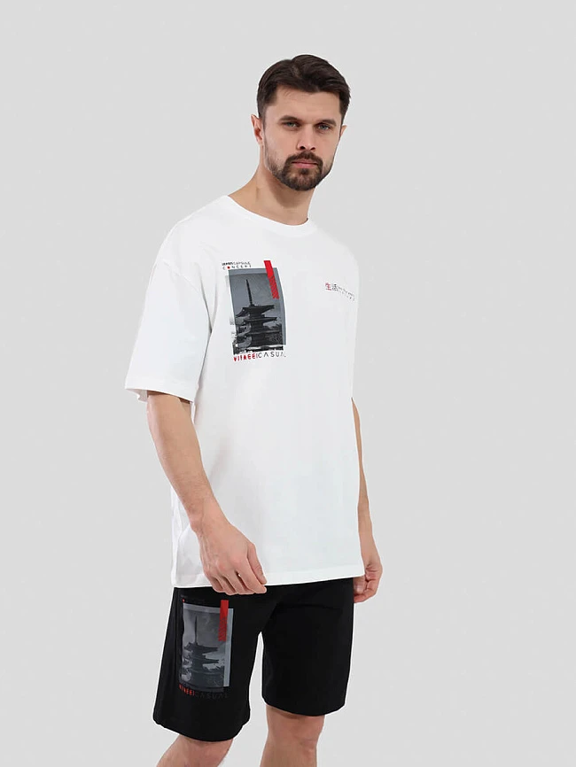 Комплект спортивный (футболка+шорты) мужские всесезонные TOM85165-02 | 4