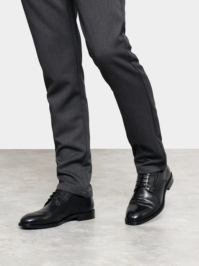 Полуботинки мужские всесезонные, цвет черный, натуральная кожа M1022923 | 7