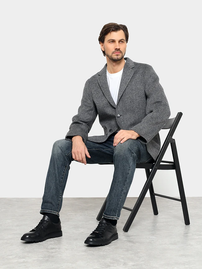 Кеды мужские демисезонные, цвет черный, натуральная кожа M1782560 | 11