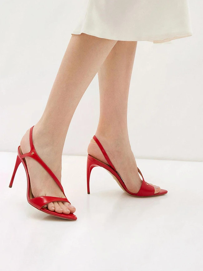 Босоножки женские летние, цвет красный, натуральная кожа 1494118 | 6