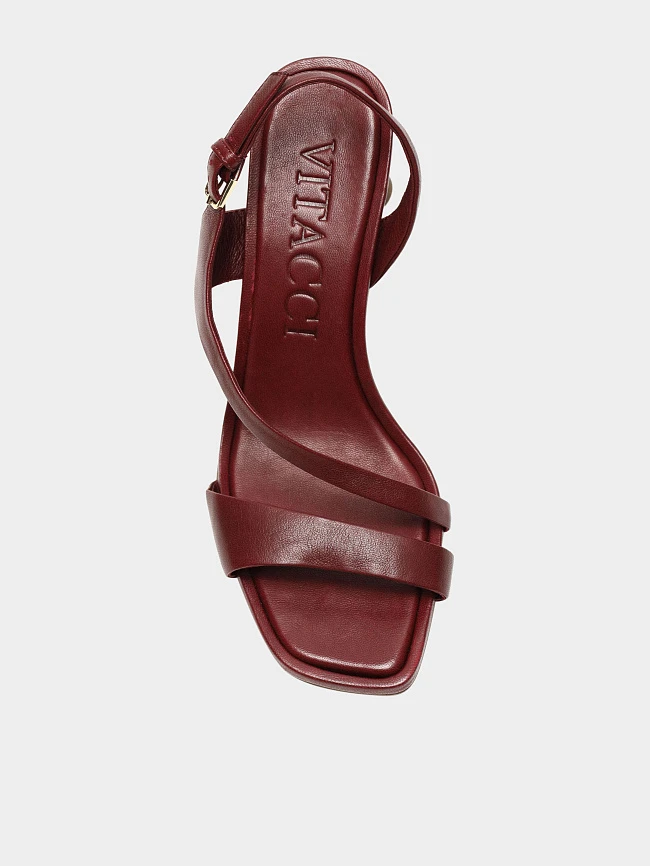 Босоножки женские летние, цвет бордовый, натуральная кожа 1495084 | 7